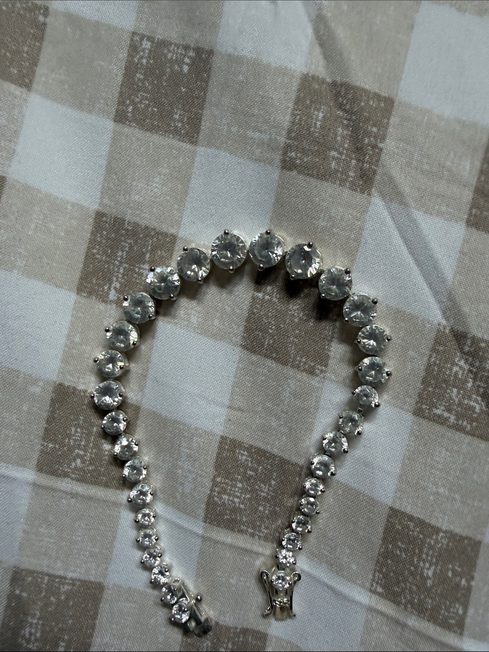 Classic Silver Tennis Bracelet with Clear Stones